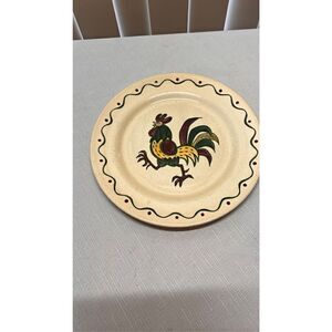 Metlox Popptrail California Provincial Rooster Hand-Painted Dinner Plate 10"